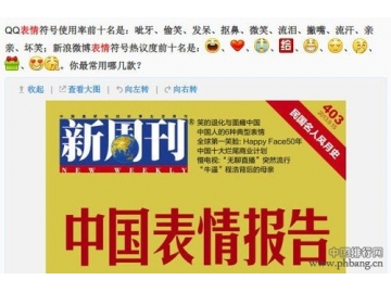 2013年微博和QQ表情使用排行榜