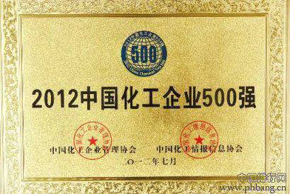 2012中国化工企业500强排行榜