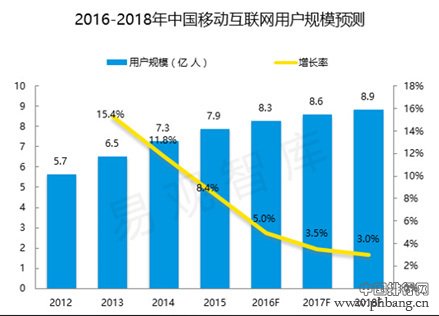 2016年中国互联网人口预计达8.9亿