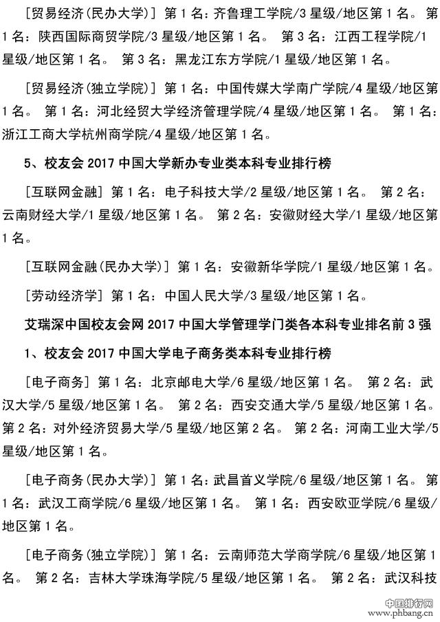 校友会2017年全国大学最全本科专业排行，北大最牛