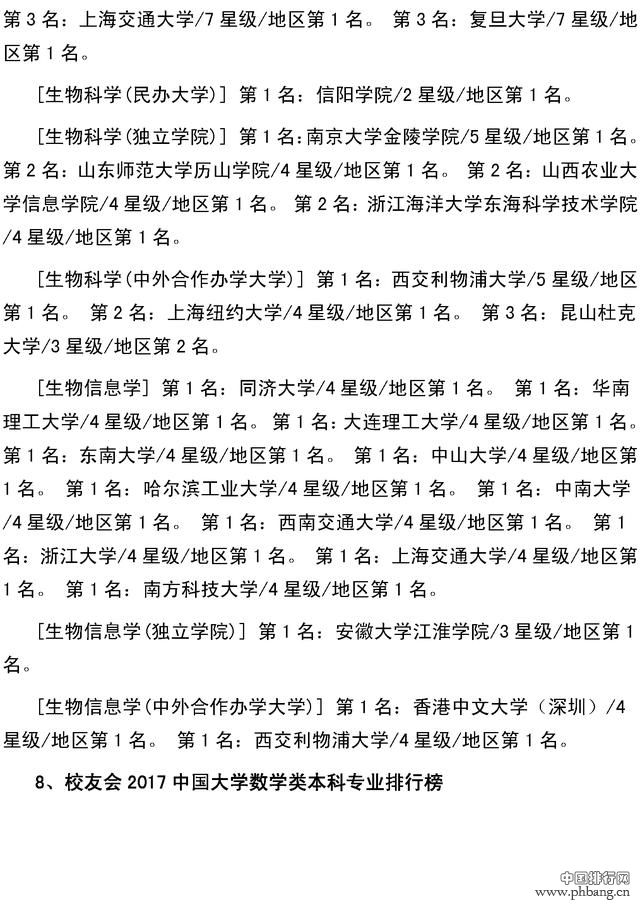 校友会2017年全国大学最全本科专业排行，北大最牛