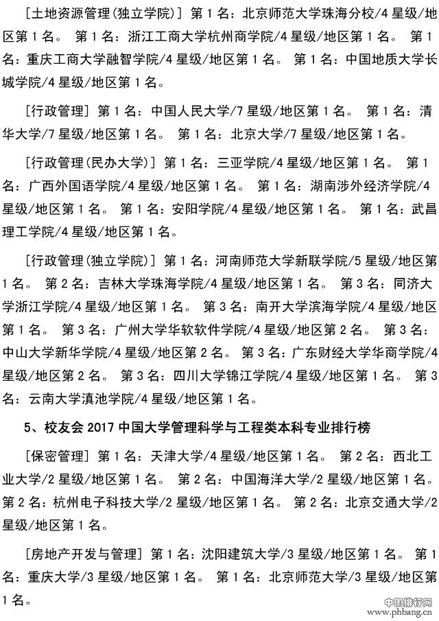 校友会2017年全国大学最全本科专业排行，北大最牛