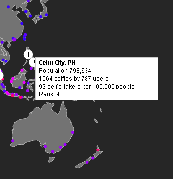 《时代》杂志全球最爱自拍城市排行榜